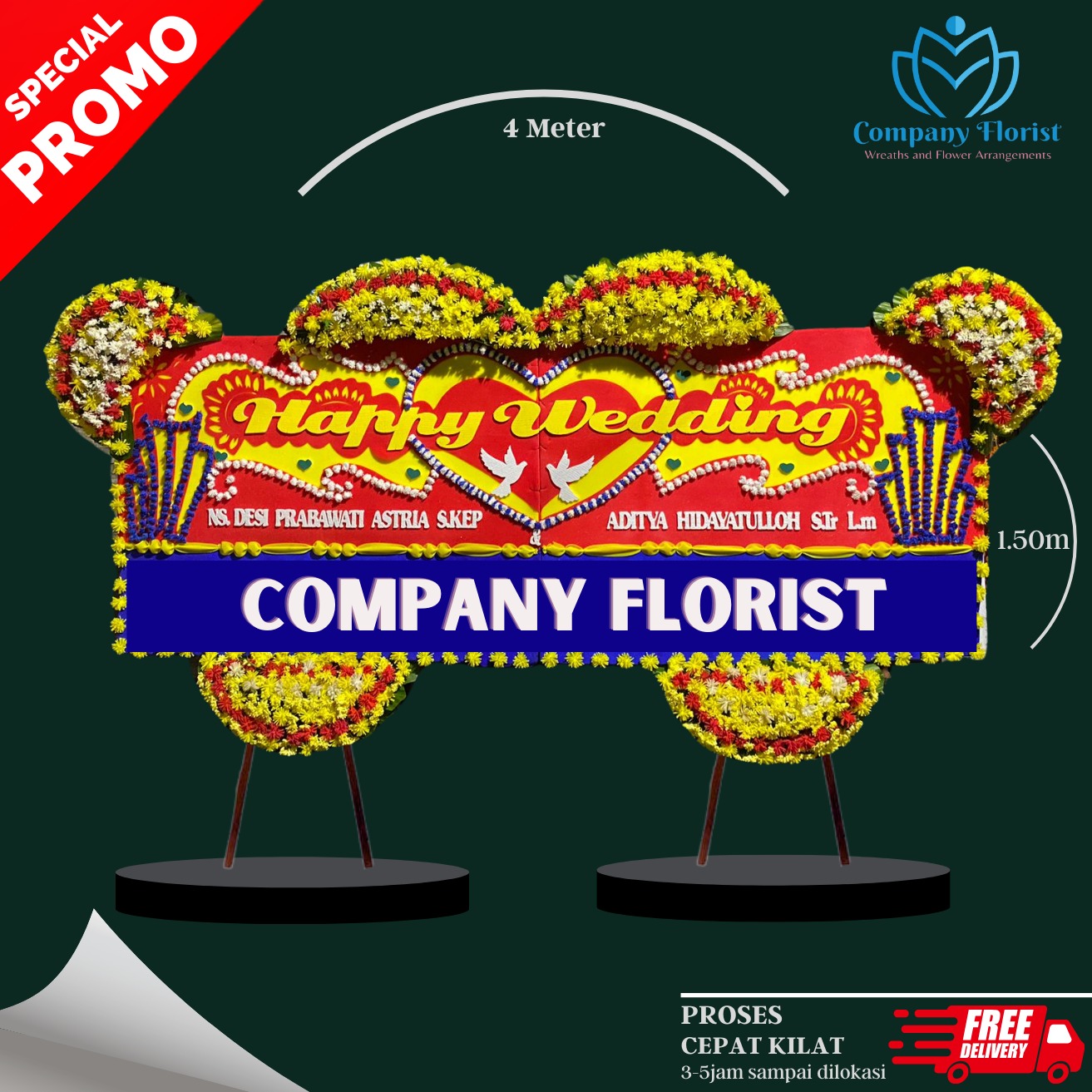 Papan Bunga Pernikahan untuk Perusahaan – Company Florist